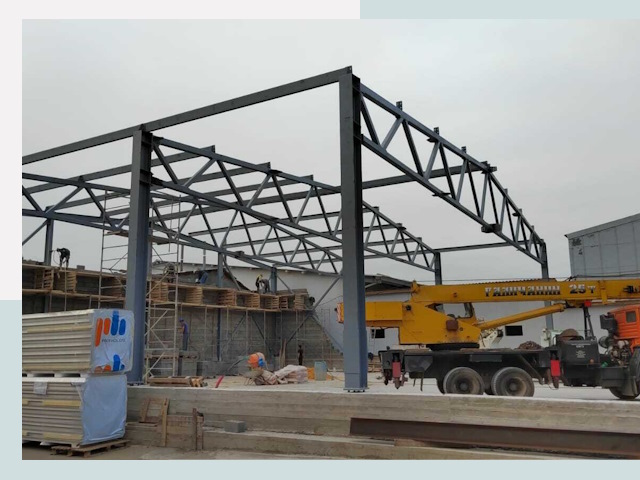 Строительство цехов в Донском