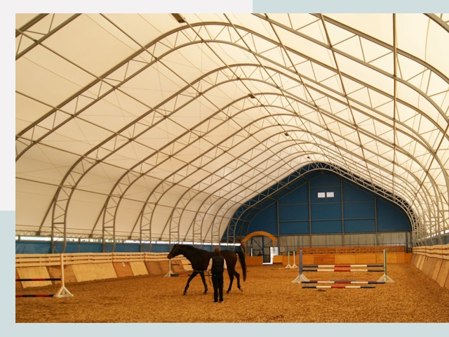 Строительство конных манежей в Донском