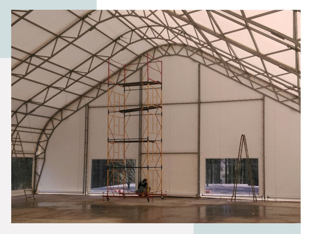 Шатровые ангары в Донском