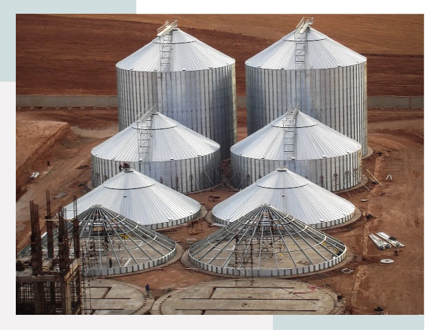 Строительство зерновых силосов в Донском