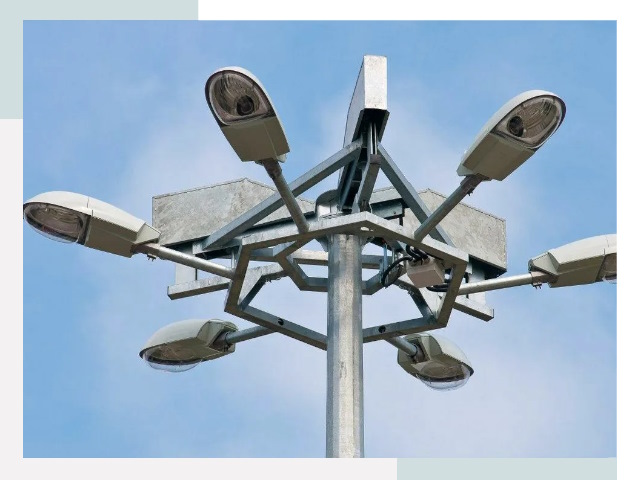 Монтаж осветительных мачт в Донском