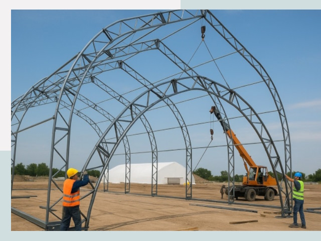 Монтаж ангаров в Донском от 608 руб. - Надежно и быстро